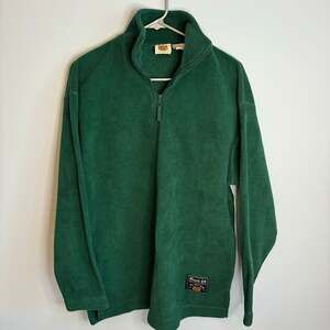 Vintage Route 66 green fleece pullover sweatshirt size Small